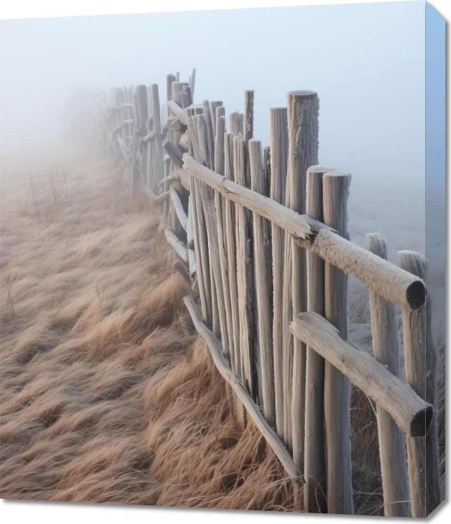 Bild 60x70cm Nebel über den Dünen