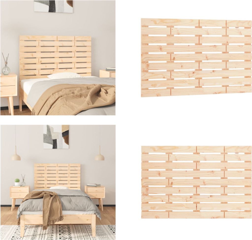 vidaXL Wand Kopfteil 81x3x63 cm Massivholz Kiefer - Wand-Kopfteil - Wand-Kopfteile - Kopfteil - Bett-Kopfteil