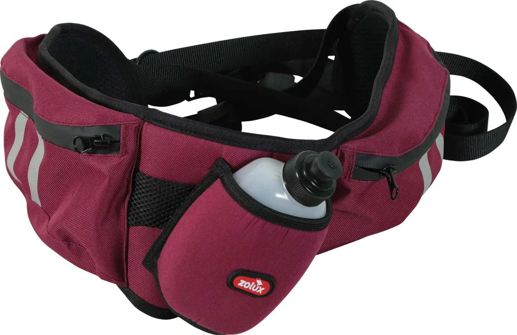 Ceinture de sport BIVOUAK Zolux avec gourde 250ml rouge pour running