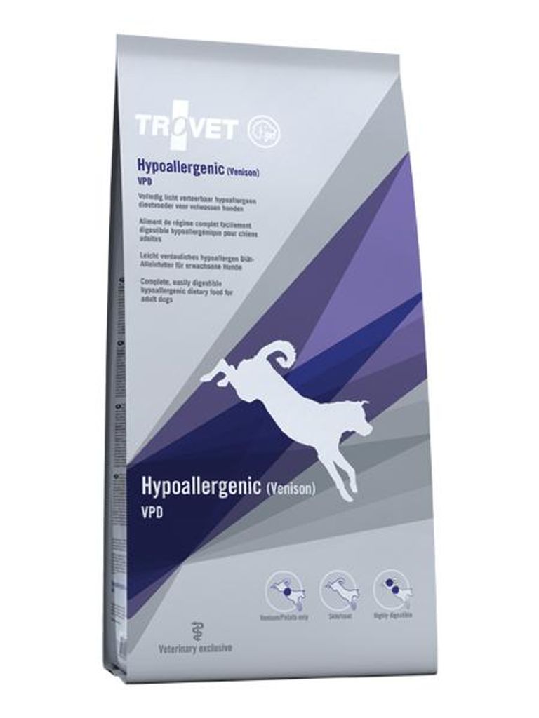Trovet Hypoallergenic Hirsch-Kartoffel VPD 3 kg | Trockenfutter für Hunde | Allergie