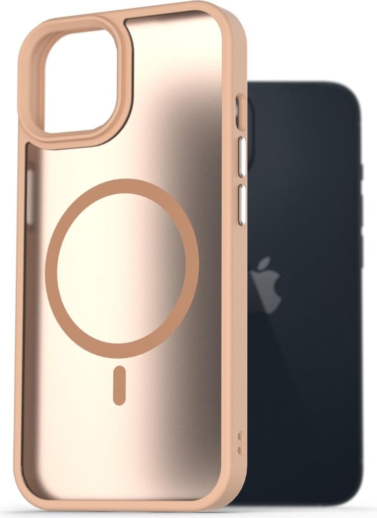 AlzaGuard Matte Case Kompatibel mit Magsafe für iPhone 13 sandgelb
