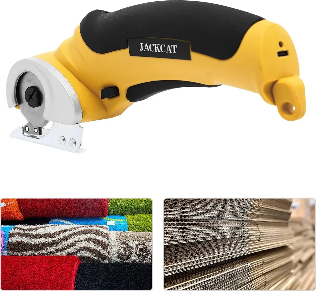 Ciseaux électriques pour tapis et cuir - Coupe sans fil de précision