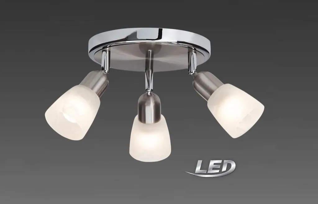 Plafonnier LED 4 spots mobiles multidirectionnels haute luminosité