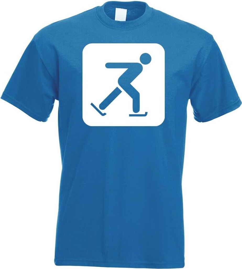 Kiwistar - T-Shirt - royal - Schlittschuhlaufen Piktogramme Herren Funshirt Bedruckt Design Sprüche Spruch Motive - mit Motiv Bedruckt - Funshirt ...