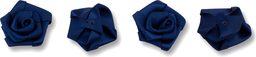 Satinrosen 3cm zum Basteln & Aufnähen 10 Stück Dunkelblau