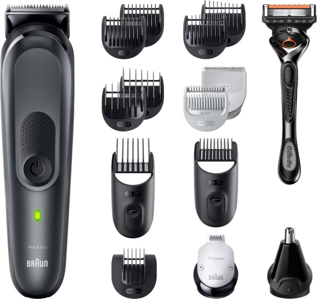 Braun Haarschneider All in One Styling Set MGK7491 Präzision Kontrolle für Herren und Damen