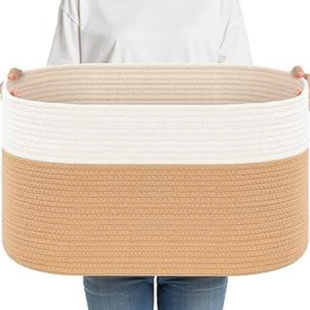 Cesto Portabiancheria 65L Cotone Rinforzato - Organizer per Giocattoli
