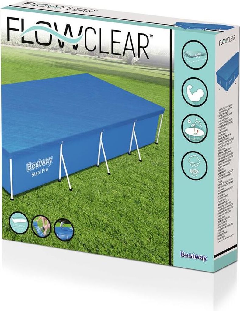 Bestway® PE-Abdeckplane 410 x 226 cm, blau, eckig Produktbild 