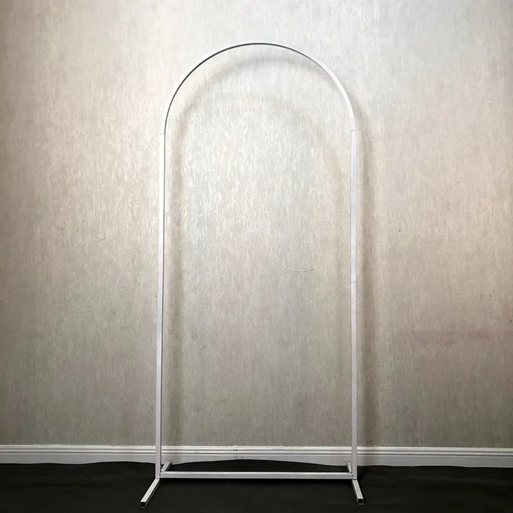 Arche Décorative de Jardin en Arc Blanc - Support Fleurs et Ballons 1m80 - 2