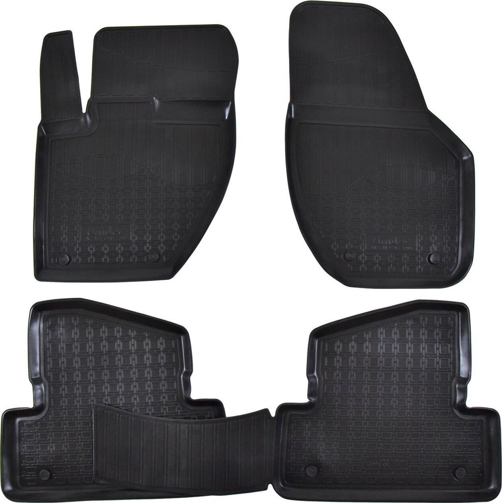 J&J AUTOMOTIVE | 3D Automatten Gummi Matten Gummifußmatten TPE Passend Für Volvo V40 Cross Country 2012-2019, Schwarz, Anti-Rutsch, Allwettermatt...
