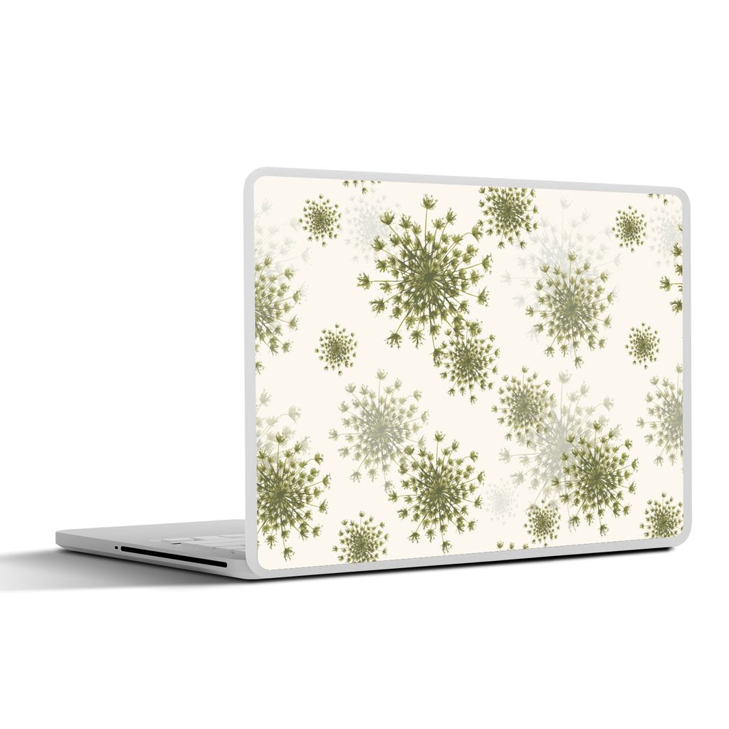 MuchoWow Laptop Aufkleber Sticker Cover Wilde Blumen - Muster - Saatgut 40x30 cm - Laptop Dekoration - Selbstklebend