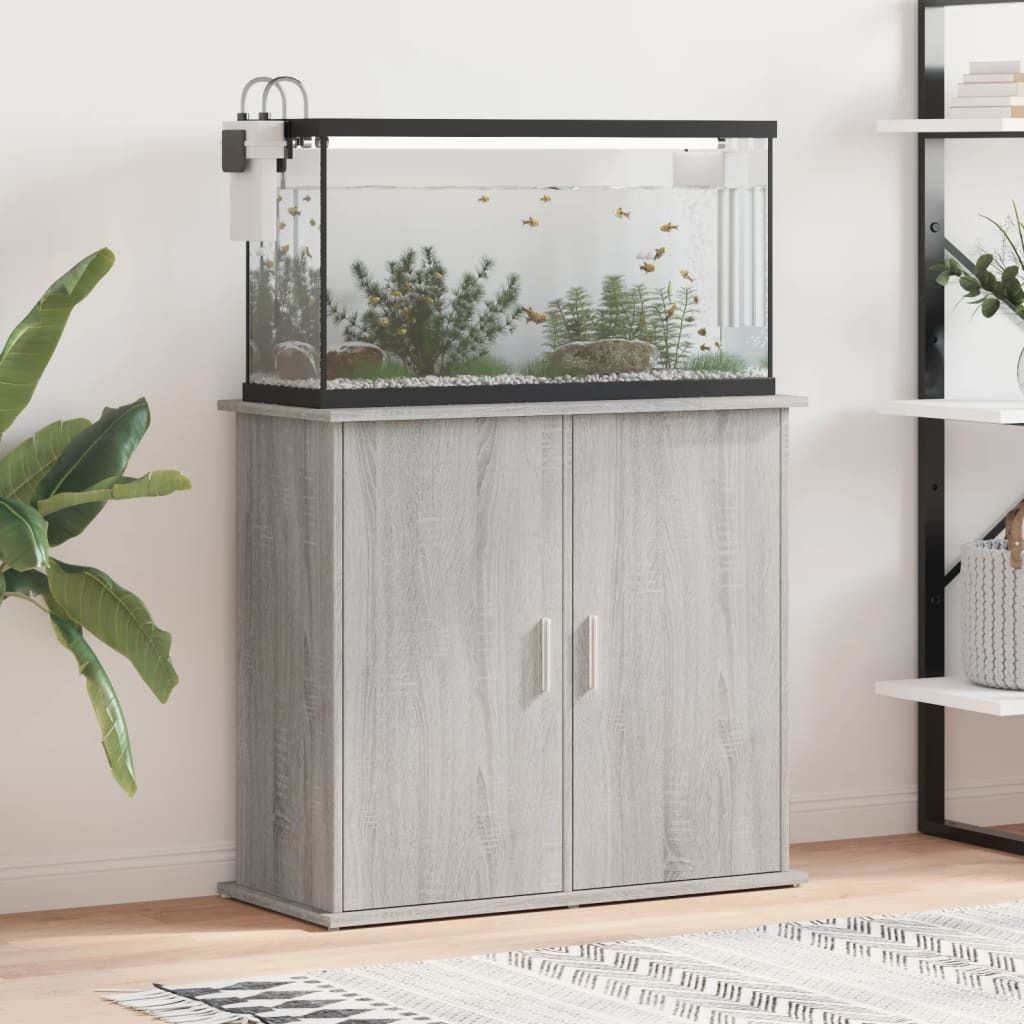 "im Sonderangebot"Aquariumständer Grau Sonoma 81x36x73cm Holzwerkstoff Promotion791963 - Sonstiges Aquarienzubehör
