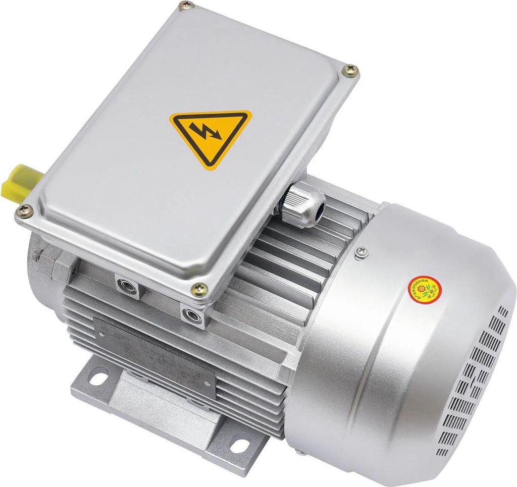 Elektromotor - YL8024 Einphasen-Kupferwicklungs-Motor - 750 W 1 HP - 1380 U/min - 240 V 50 Hz - 70 dB - Für Betonmischer - Silber