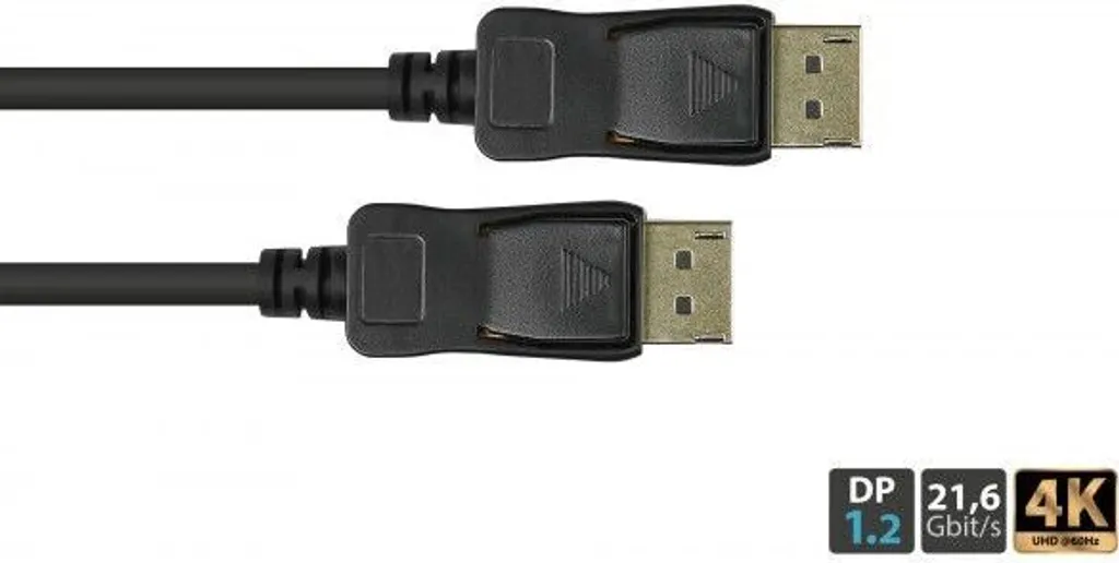 Cavo DisplayPort 1.2 4K 60Hz 1m Nero | Good Connections 4810-010G