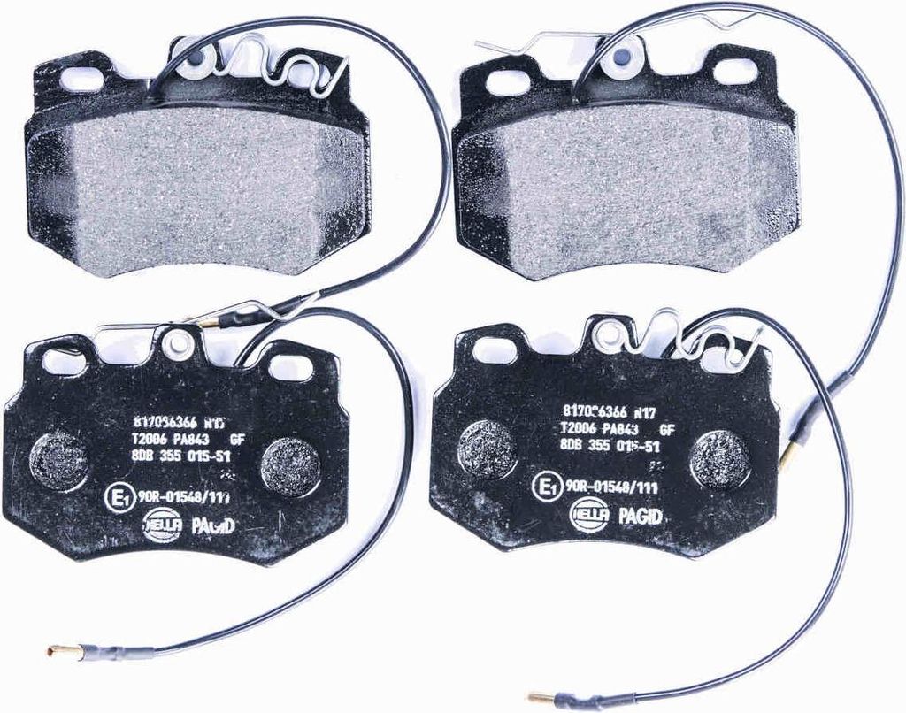 Bremsbelagsatz mit Verschleißwarnkontakt 17,7 mm HELLA für u.a. PEUGEOT 205