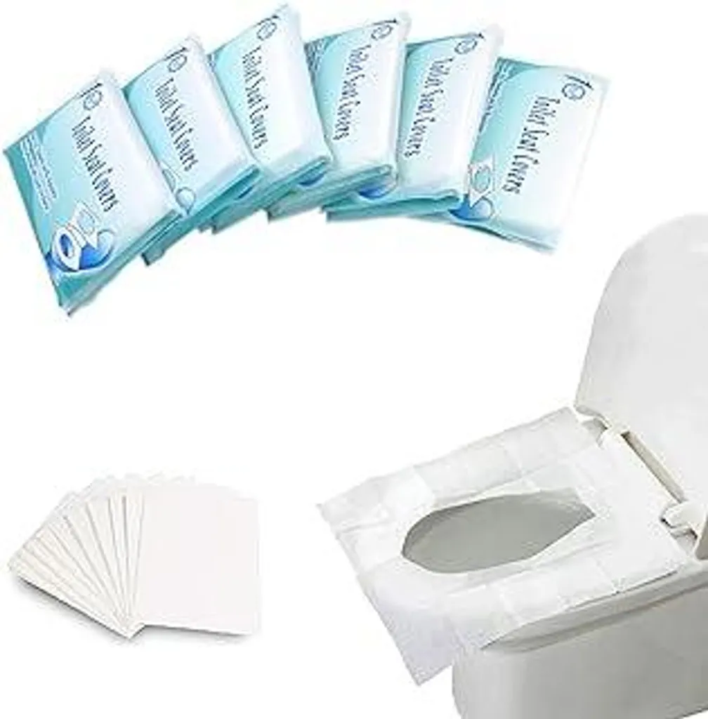 Copriwater Monouso per Bambini e Adulti - 60 Pezzi Viaggio 42x35