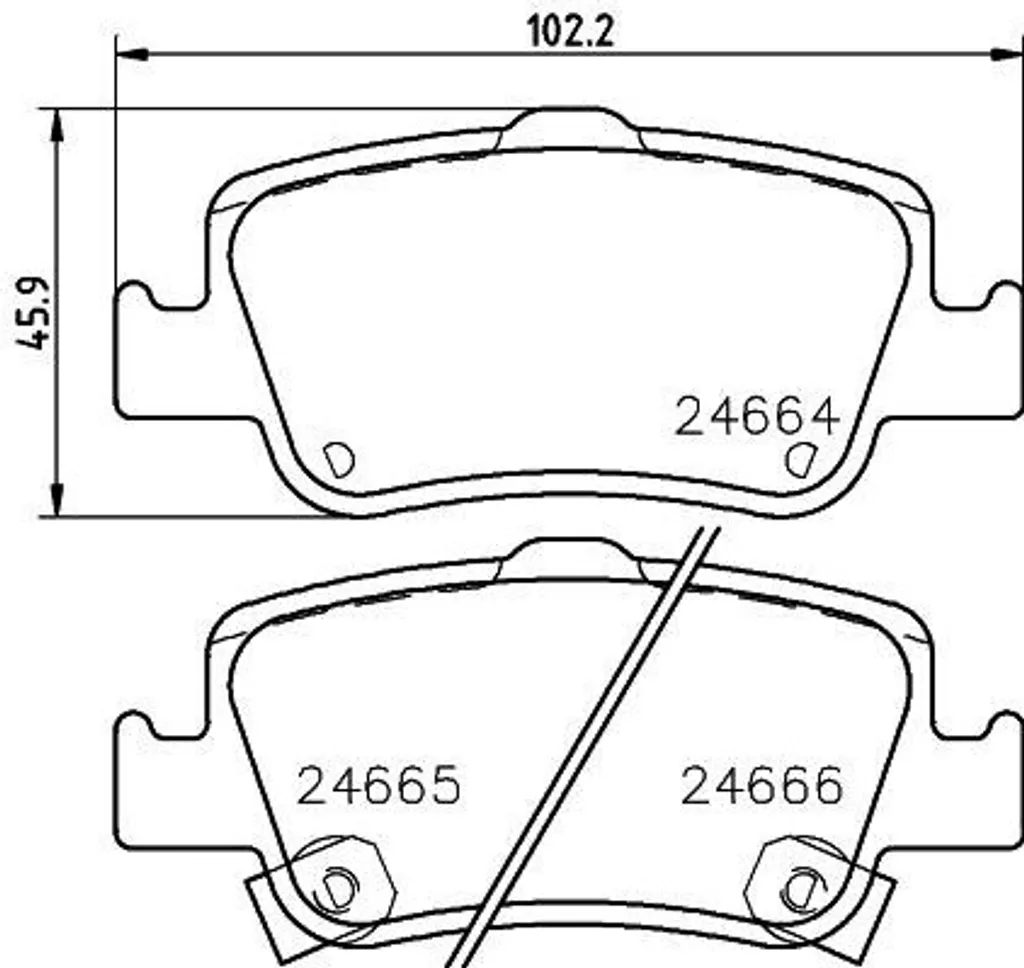 Plaquettes de frein HELLA 8DB 355 013-571 pour Toyota Auris et Corolla