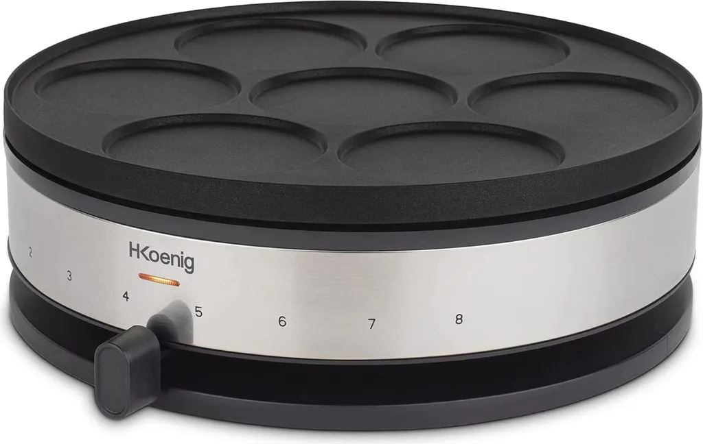 Crêpière Puissante 1500W Hkoenig KREP56 Noir avec Thermostat Réglable