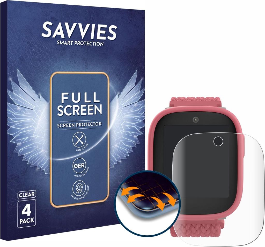 4x Savvies Fullscreen Schutzfolie für Xplora X6 Play 2025 Produktbild 
