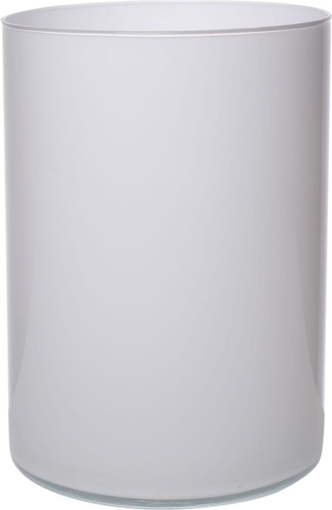 INNA-Glas Glas Vase Zylinder Sanya Earth, weiß, 25 cm, Ø 18 cm - Deko Vase/Kerzenglas