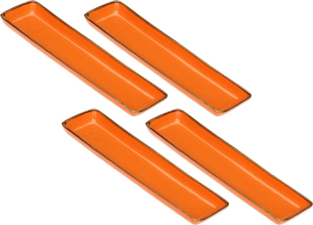 Rose&Tulipani Set mit 4 rechteckigen Tabletts 32x8 cm R135303208Z