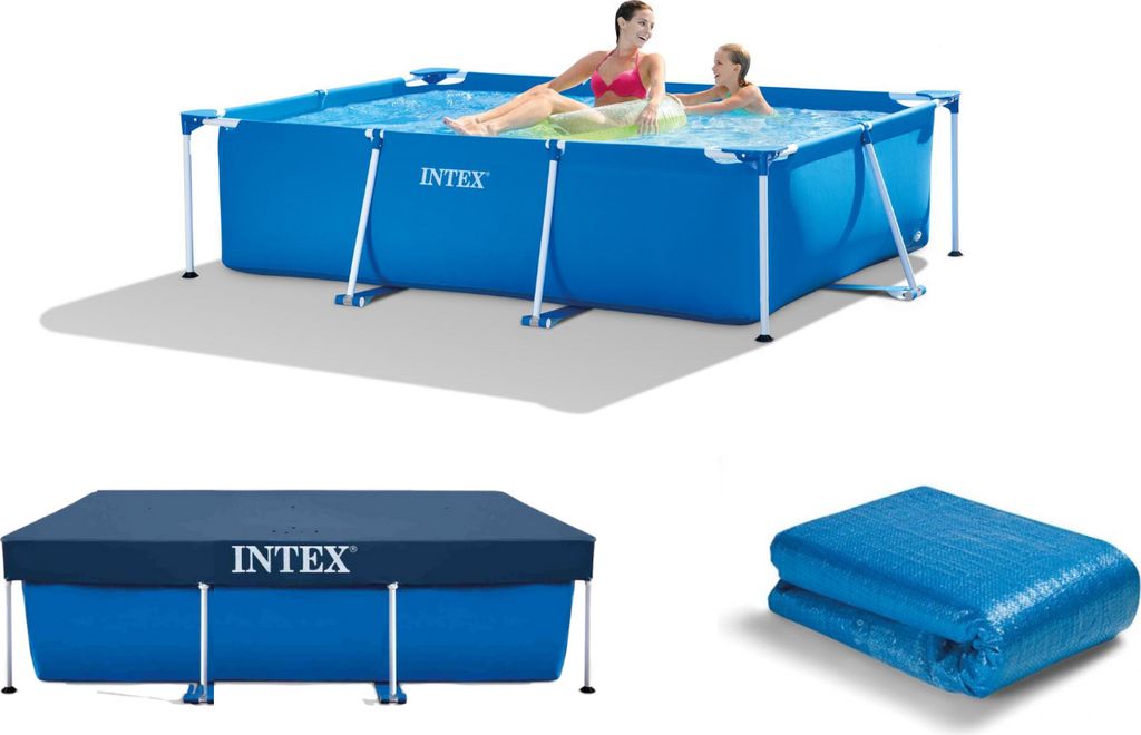 Intex Family pool - 220x150x60 cm - Metal Frame - Stahlrahmen - Blau - Mit Zubehör