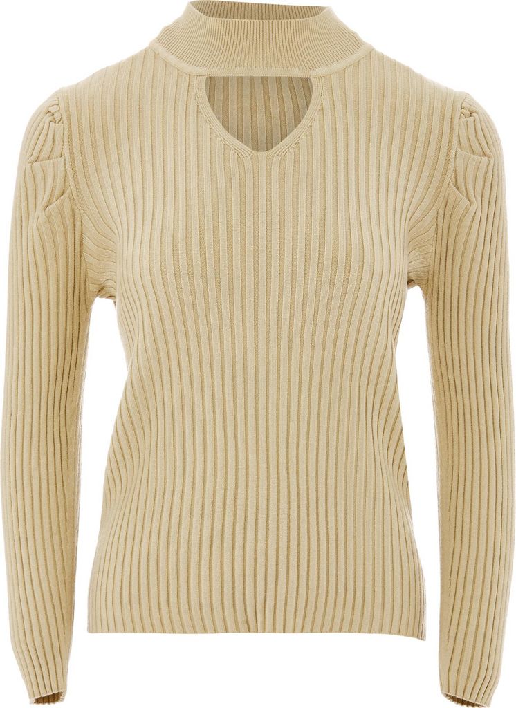 NAEMI damen strickpullover - beige, XS/S