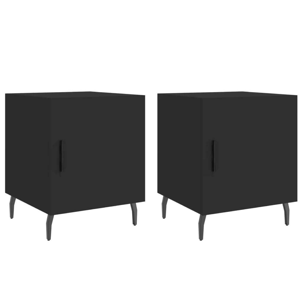 "2026 MODERNE"Nachttisch 2er Set, für Schlafzimmer - elegantes Design - Nachtkommode - Schwarz 40x40x50cm Holzwerkstoff - Nachttische & -schränke...