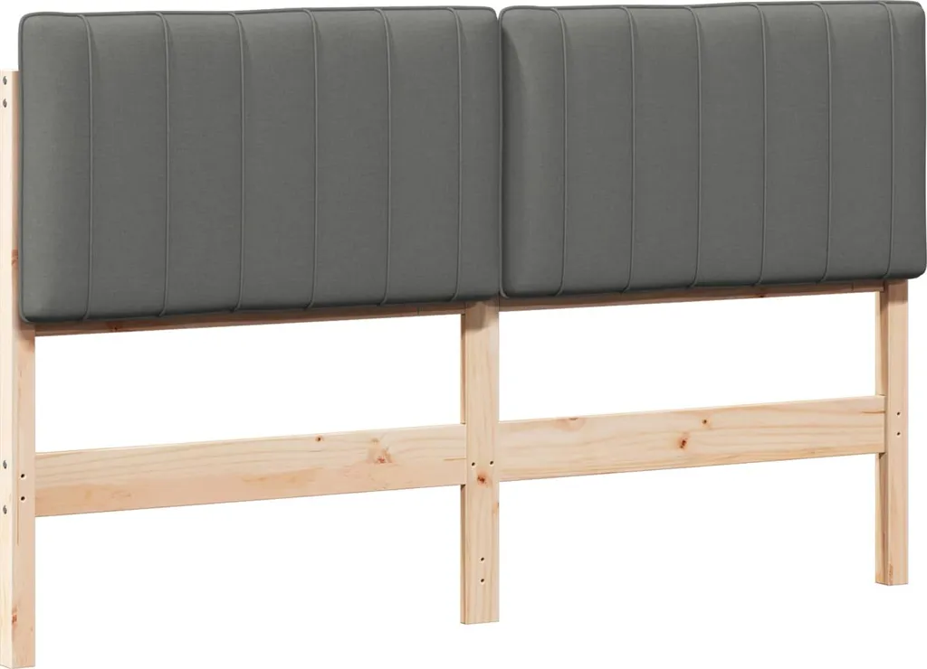 Tête de lit 160 cm rembourrée vidaXL marron et gris grand confort