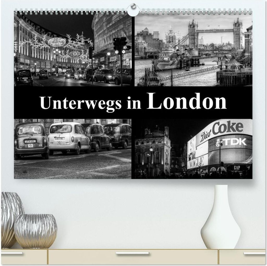 Unterwegs in London (hochwertiger Premium Wandkalender 2026 DIN A2 quer), Kunstdruck in Hochglanz