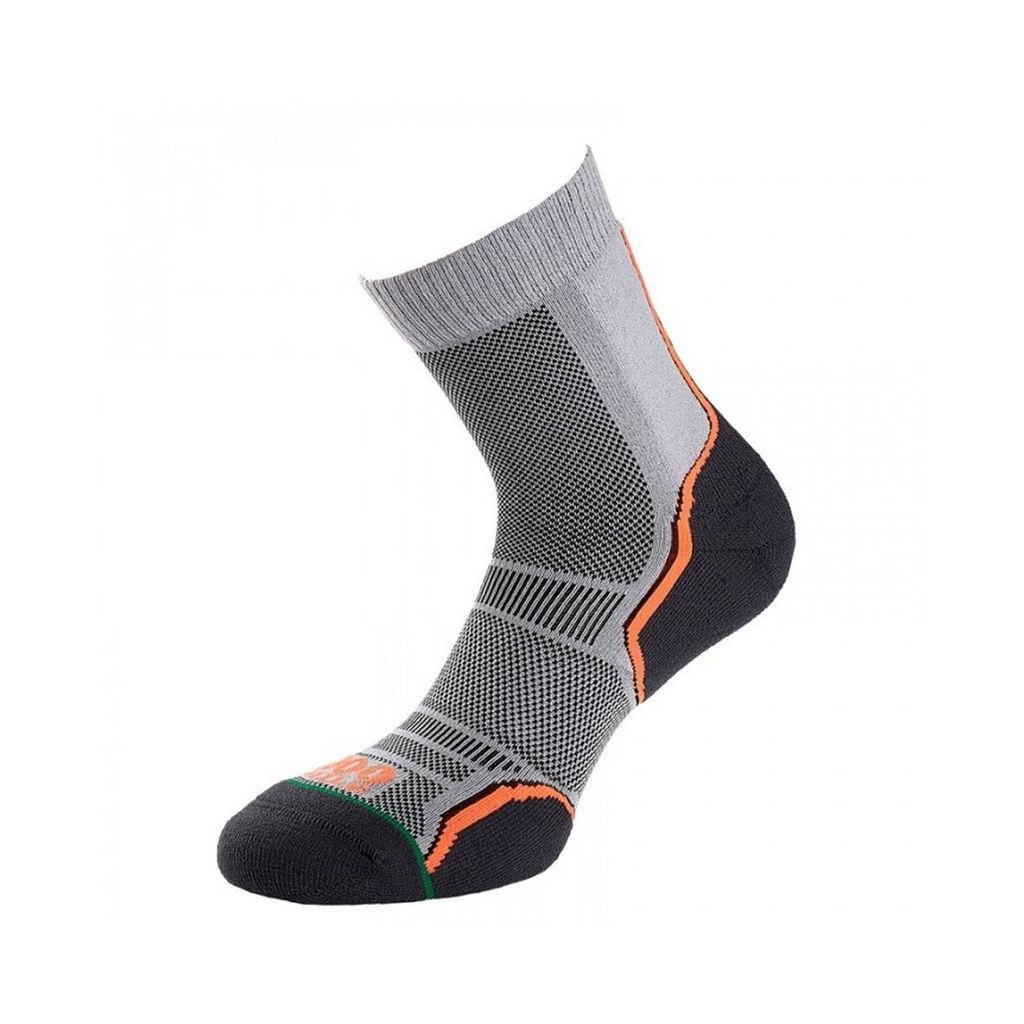 1000 Mile - "Trail" Socken für Herren (2er-Pack) CS231 (43 EU - 45,5 EU) (Grau/Orange)