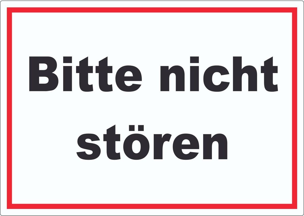 Bitte nicht stören Aufkleber A9 (37x52mm)