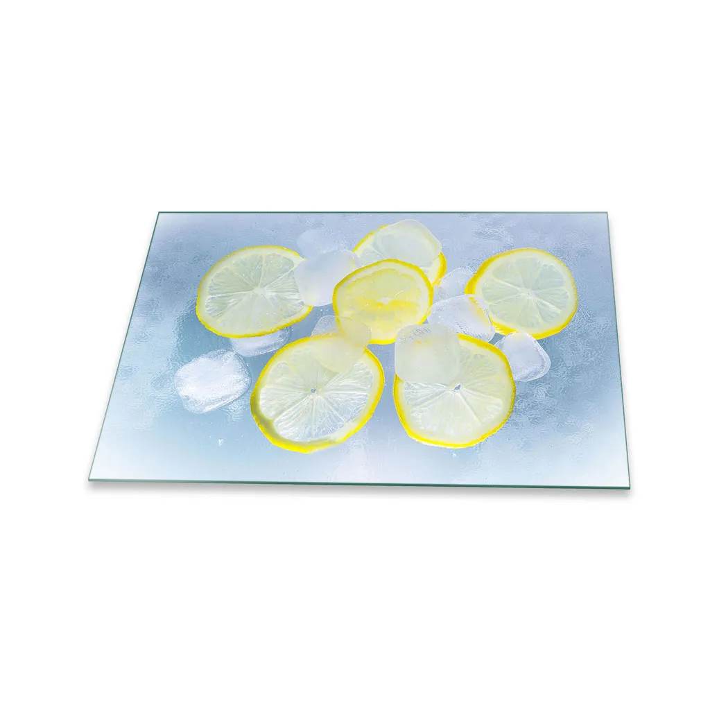 Piastra di copertura del piano cottura in ceramica 1 pezzo 80x52 giallo limone copertura dell'alzatina in vetro