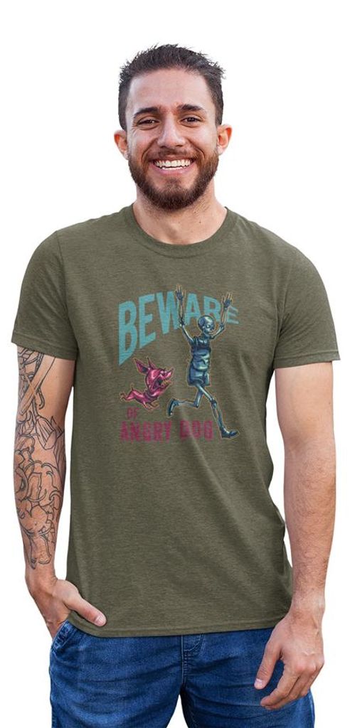 D&B Uni Polo ST00181 Angry Dog MilitärGrün-Größe 3XL