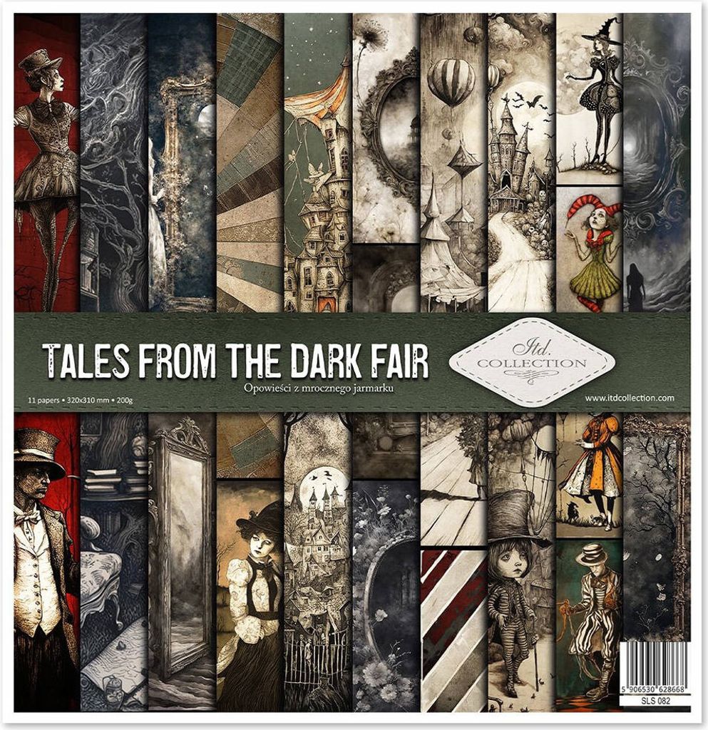 ITD COLLECTION Setz 11Stk 30x30cm Scrapbooking Papier - Tales from the Dark Fair