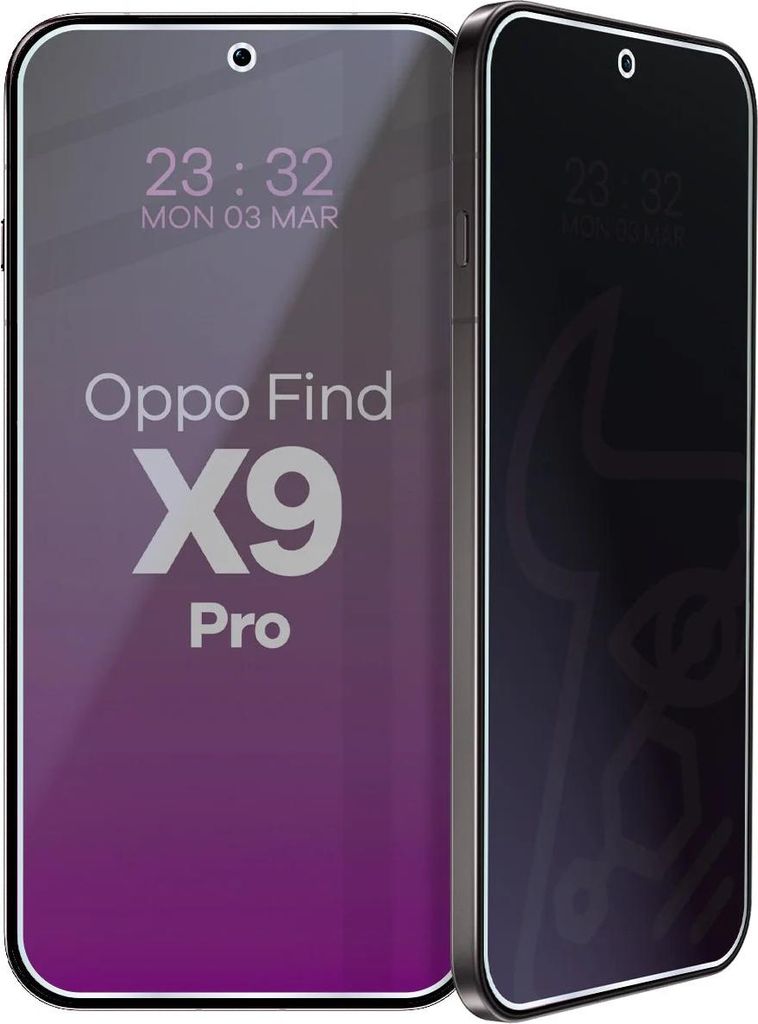 Hybridglas mit Privatschutzfilter für Oppo Find X9 Pro, Bizon Glass Mule Shadow, Matt