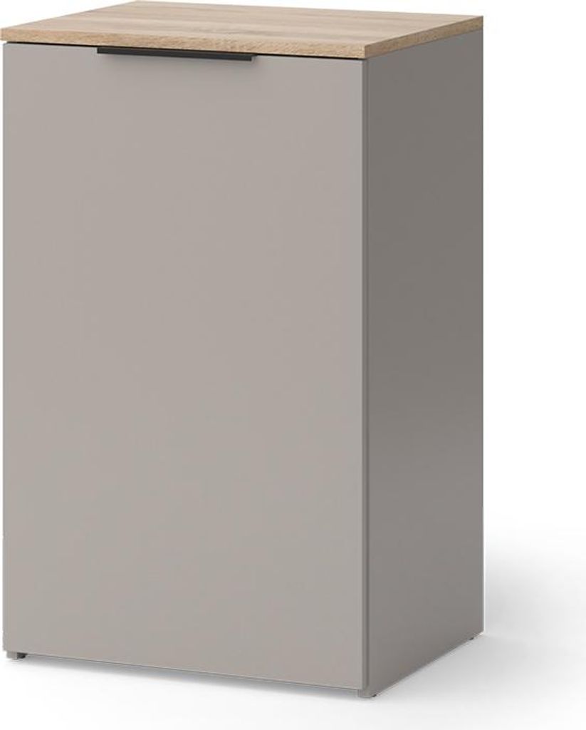 Kommode Vicco Wido Greige 50 x 80 cm mit Regal, Model 57444