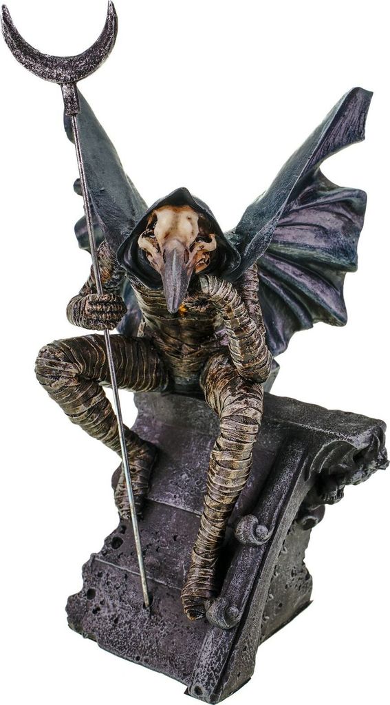 Ägyptischer Mondgott Khonshu Statue Mumifiziert 21cm Mondstab Figur Ägypten