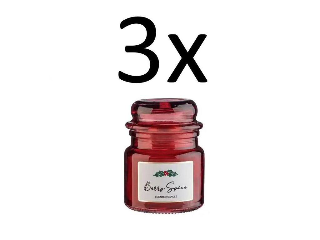 LIVARNO HOME MINI DUFTKERZE MIT DECKEL 3ER SET Berry Spice