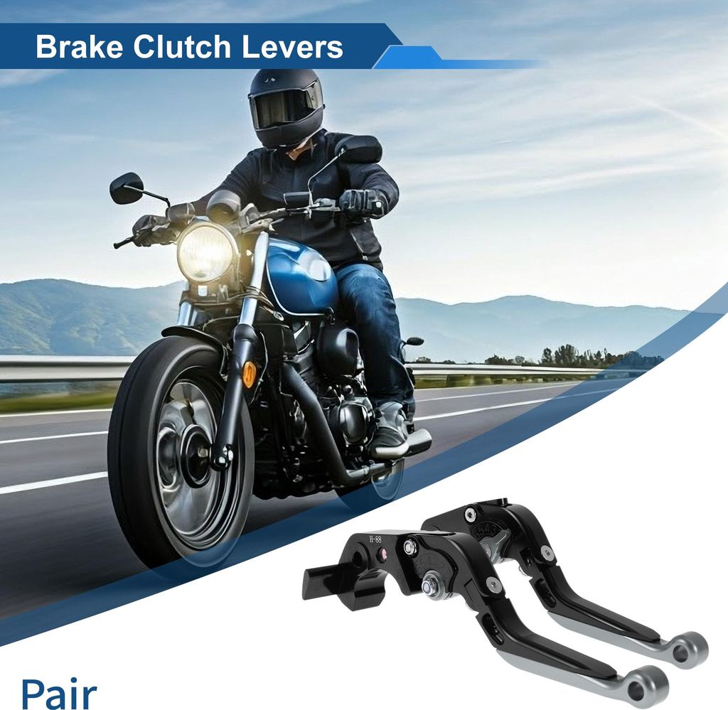 Kurze Lange Brems Kupplungshebel Für Kawasaki ZX14R 2006-2017 Verstellbare Motorrad Lenker Bremshebel Aluminiumlegierung Schwarz Griff Titan Ende