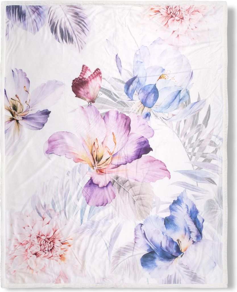 Plaid Descanso 130x160 cm - flowers Produktbild 
