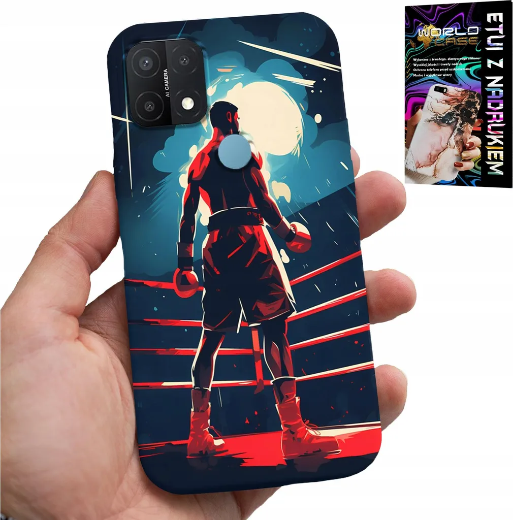 Cover Oppo A15S Boxing Patterns + Vetro | Armatura da Combattimento