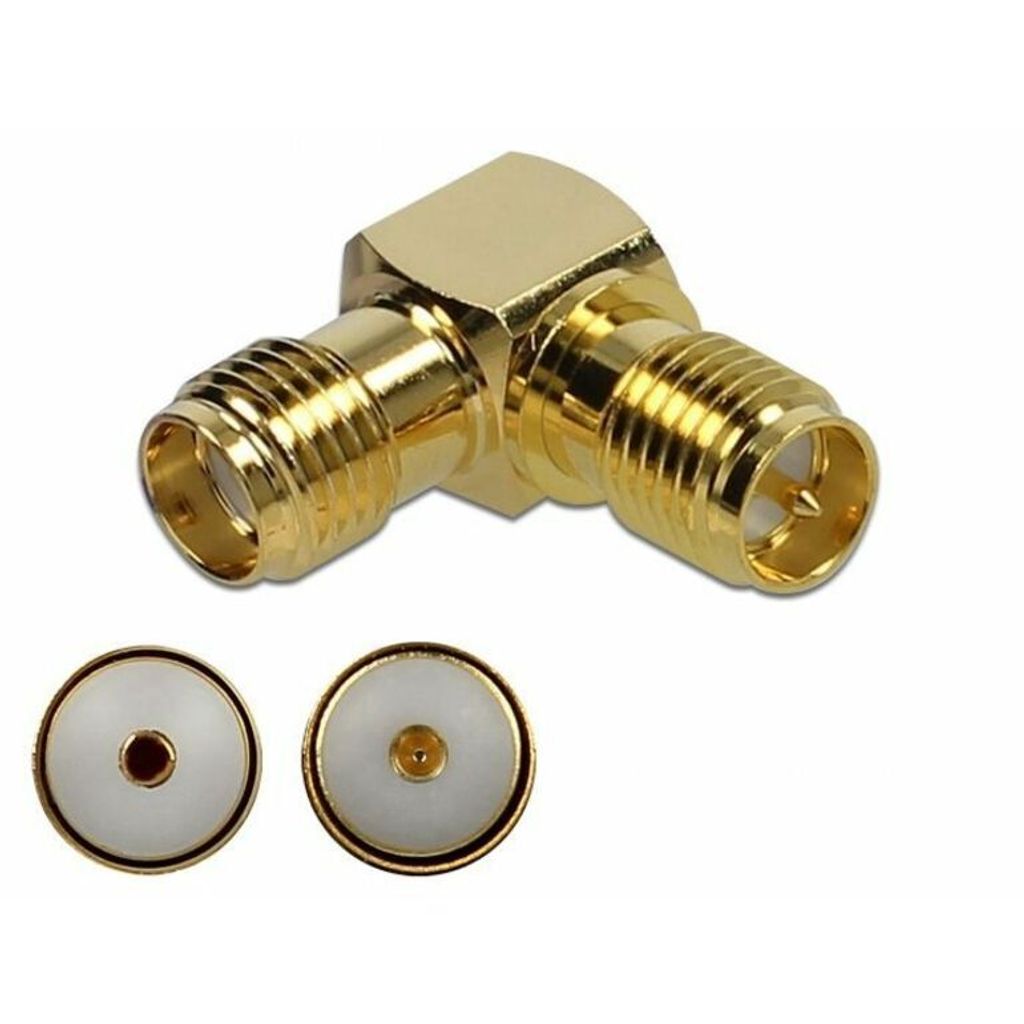 DELOCK Adapter SMA Buchse zu RP-SMA Buchse 90° 10 GHz