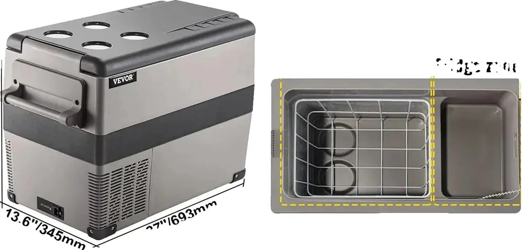 Mini frigo 45L à double alimentation, glacière compacte haute capacité