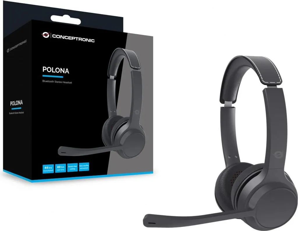 Casque Audio Bluetooth avec Micro Conceptronic POLONA04B Stéréo Noir