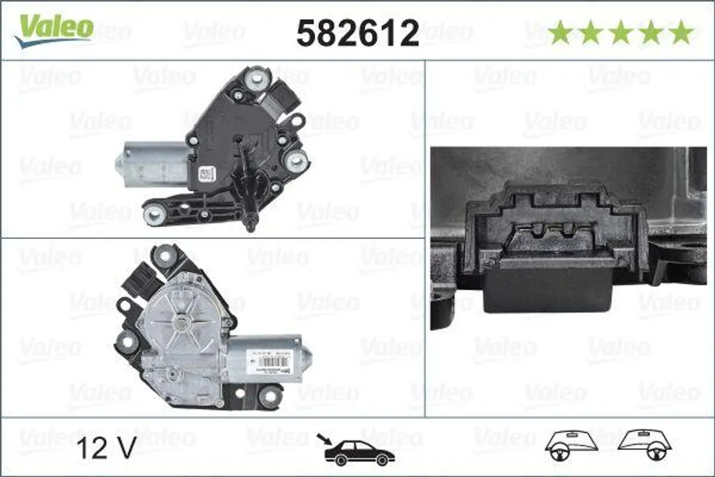 Moteur d'essuie-glace de rechange pour Mercedes Classe B Valeo 582612