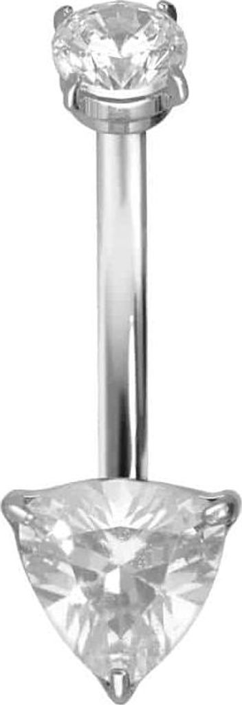 Bauchnabelpiercing Titan Bananabell mit Innengewinde KRISTALLDREIECK