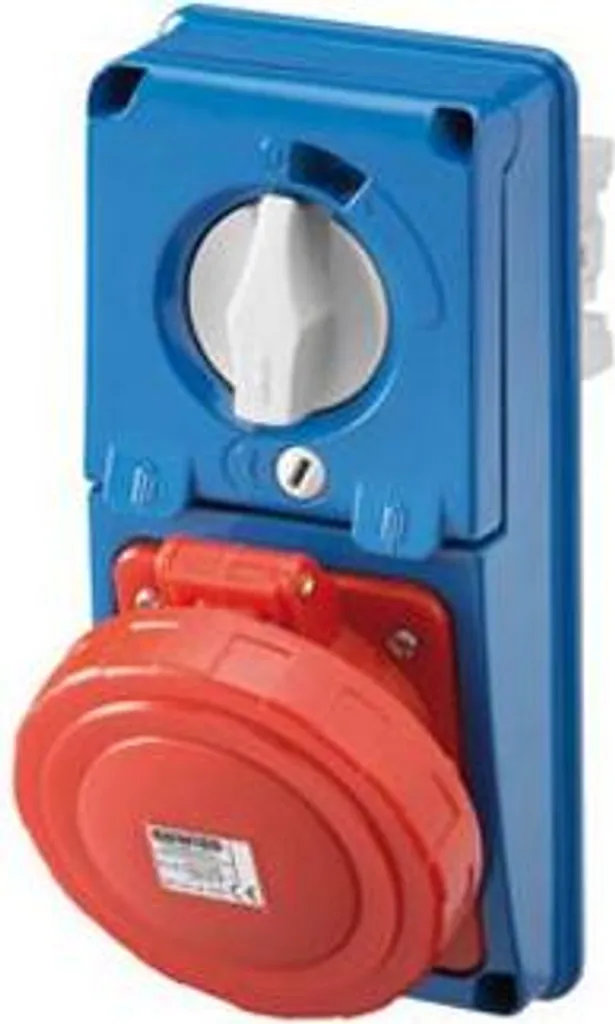 Fiche électrique 500V Gewiss GW66332 N noire pour chantiers et ateliers
