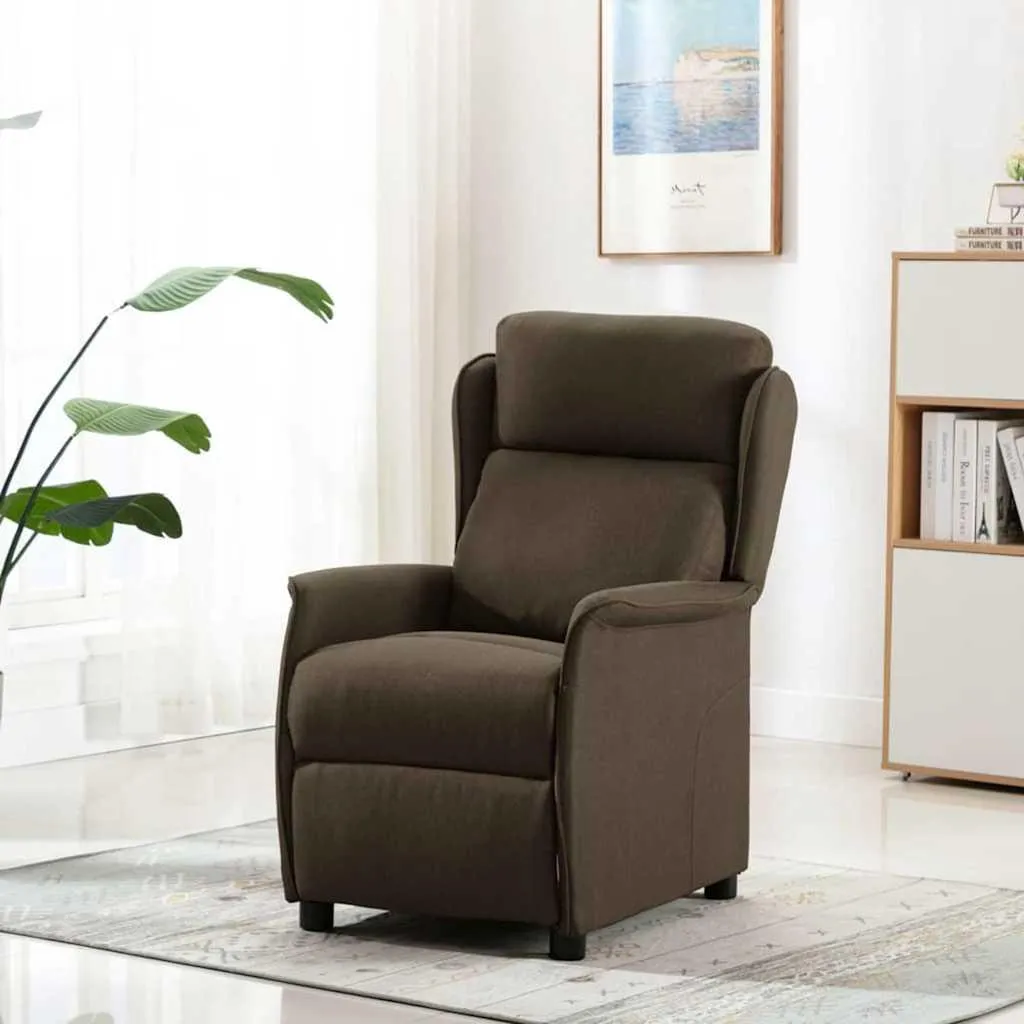 Fauteuil de massage contre le mal de dos marron en tissu 67,5x93,5x101,5