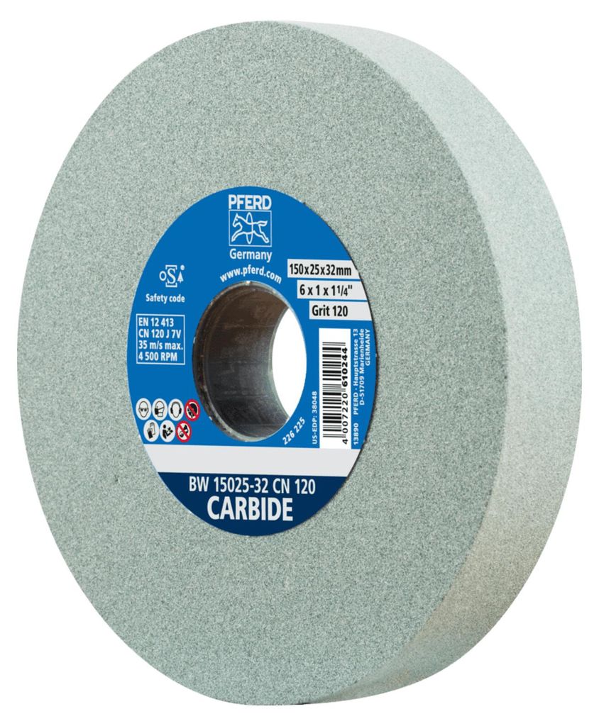 PFERD Schleifbockscheibe Ø 150x25 mm Bohrung-Ø 32 mm SiC120 Produktbild 